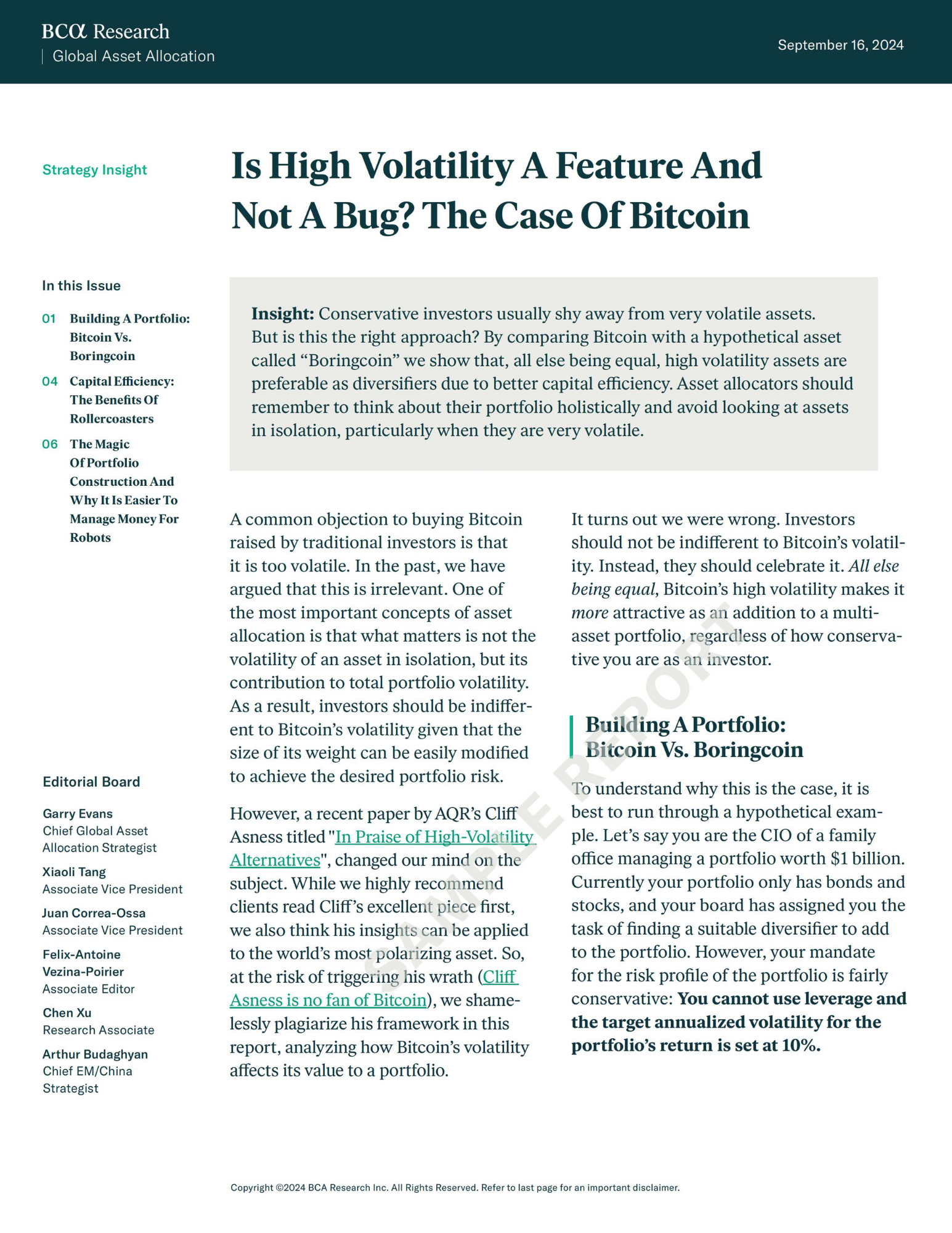 Bitcoin volatility